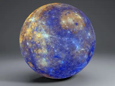 Mercury 11k Globe 3D model
