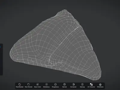 Puff Pastry Low-poly 3D model