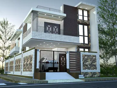 3D exterior house rendering 3D model