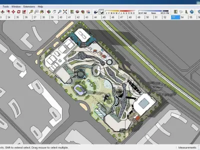 Sketchup Shopping Center A8 3D model