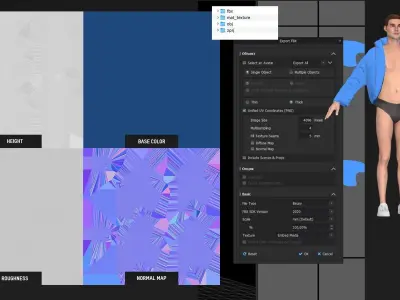 KANYE WEST YEEZY x GAP ROUND JACKET BLUE  3D model