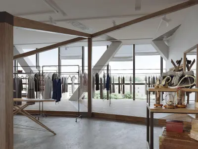 clothing store interior  3D model