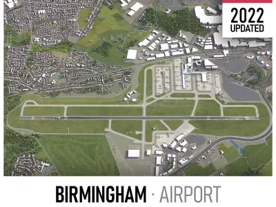 Birmingham Airport Low-poly 3D model
