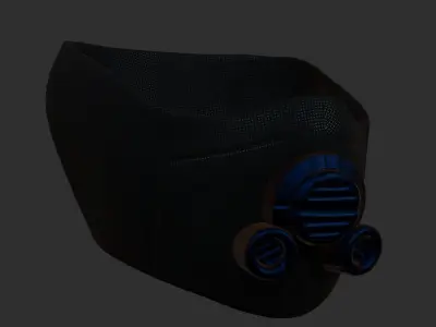 Gas mask helmet 3d model scifi Low-poly  Low-poly 3D model 459