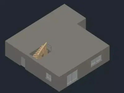 First house floor 3D model
