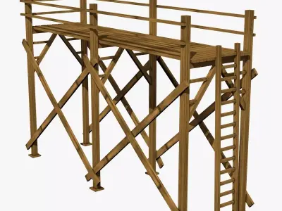 Wooden Scaffolding  3D model