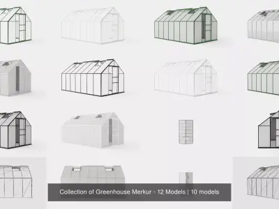 Collection of Greenhouse Merkur - 12 Models 3D Model Pack