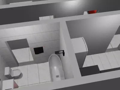 completed house Low-poly 3D model