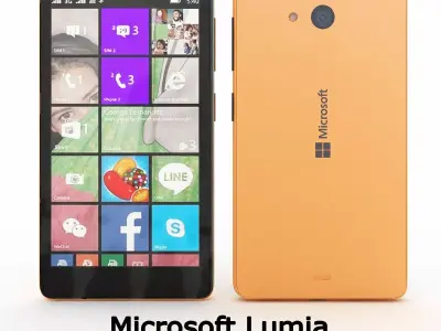  Microsoft Lumia 540 Dual SIM Pink 3D model