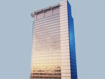 Highrise building - Chevron House Low-poly 3D model