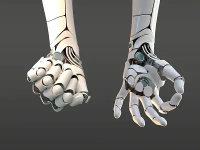hand anatomy mechanical 3D model
