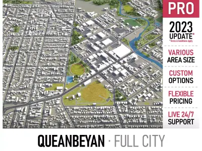 Queanbeyan Low-poly 3D model