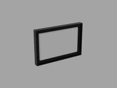 Aluminum Window Geometry Nodes Low-poly 3D model