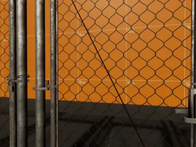 Modular Fences Low-poly 3D model