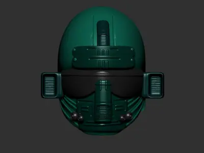 helmet high poly sculpt 3d printable ver 7 3D model 3D model 130