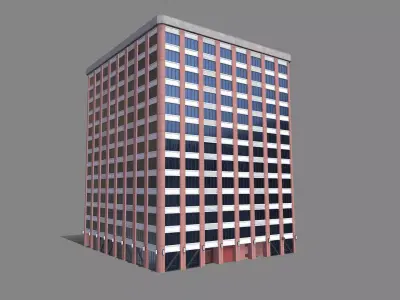 180 Howard Street Building San Francisco Low-poly 3D model