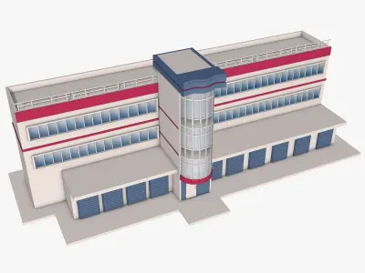 Warehouse industrial building 3D model