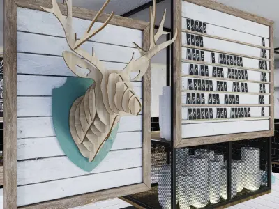 Bar counter 3D model