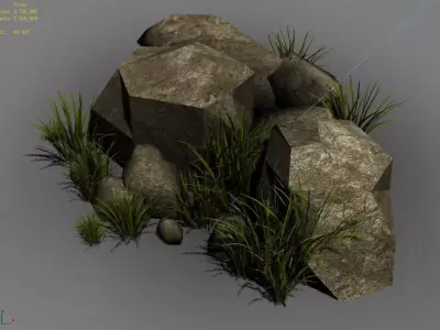 Bushes - Crushed Stone 06 3D model
