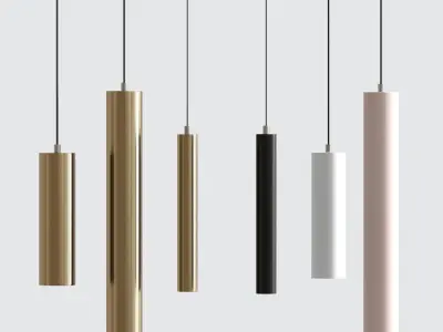 Concrete Pendant Light 3D model
