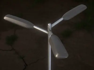 Street-Light 11 Pole-2 Version-5 Low-poly 3D model