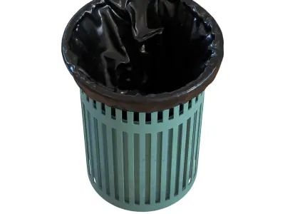 Trash bin 3D model 4