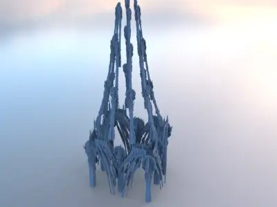 Ancient Crete Arena thin tower 3D model