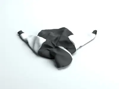 Hoodie On the Floor - 3D Asset 3D model