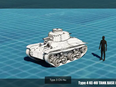 TANKS BASE MESH VOL 3 3D Model Pack