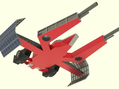 Mars - A800 Spaceship  Low-poly 3D model