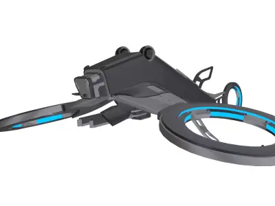 Stunning Combat Drone Exceptional Lighting and Performance Free 3D model