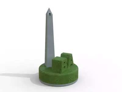 Buenos Aires Obelisk  Architectural Landmark 3D Model 3D print model