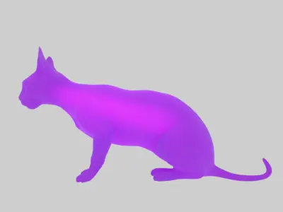 Indirect lighting for Sphynx Cat 3D model