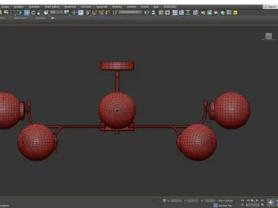 The David Hunt Lighting Collection JAZZ 8 light polished brass Low-poly 3D model