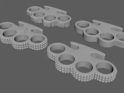 5 brass knuckles 3D model