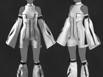 Sci fi Outfit Male Marvelous designer Clo3d OBJ mtl FBX ZPRJ 3D model