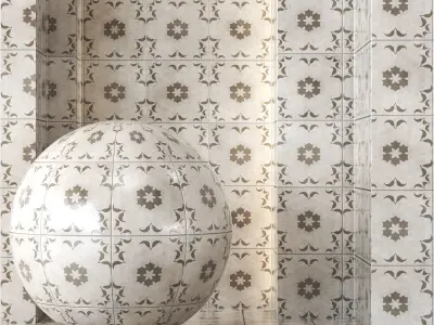 Morocco Tile Texture 4K - Seamless - 4 Color Texture
