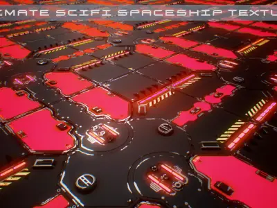 PBR Sci-Fi Spaceship Texture 29 Low-poly 3D model