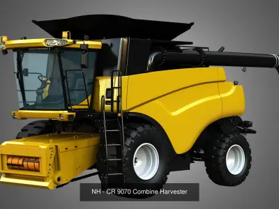 Combine Harvesters  4 in 1 3D Model Pack