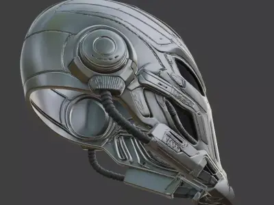 SciFi Helmet 3D model