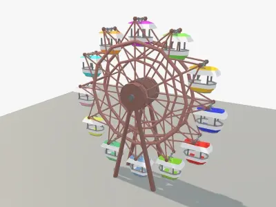 Fantasy Ferris Wheel Low-poly 3D model