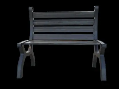 Park Chair Low-poly 3D model