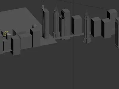 Urban City Buildings 3D model