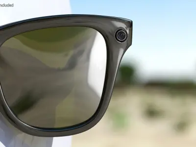 Ray Ban Stories Meteor Black Smart Glasses Green Solid 3D model