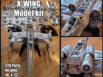 X-WING Model Kit STL files 3D print model