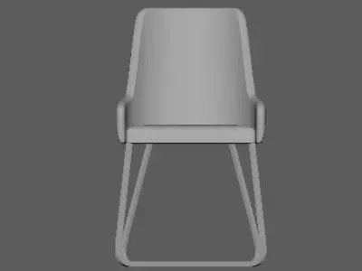 chair with gold legs 3D model
