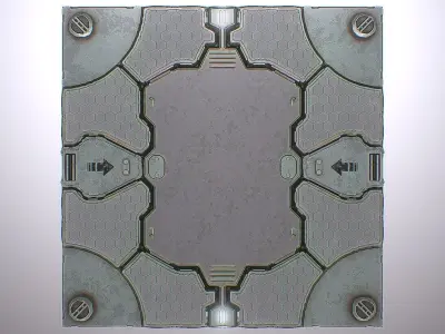 PBR Sci-Fi Spaceship Texture 37 Low-poly 3D model