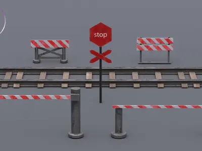 TrainStation Asset pack Vol 1 Low-poly 3D model