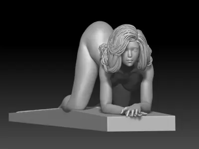 door stopper  girl 3D print model