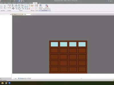 Single Garage Door 3D model